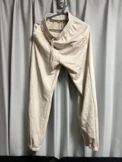 クリーム Sサイズ ジョガーパンツ