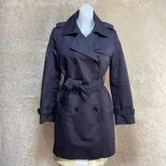 美品 イネド INED トレンチコート 濃紺 ダークネイビー 9号 Mサイズ