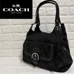 COACH コーチ シグネチャー ショルダーバッグ ブラック