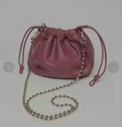 ニコアンド　オリジナルスタッズチェーンショルダーバッグ