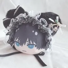 ヘッドドレス おまんじゅう ちびぐるみ ブルーロック ぱぺっと 猫耳ブラック