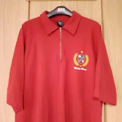 【美品】GU ディズニー コラボ スウェT ハーフジップ 5分袖 レッド Lのサムネイル