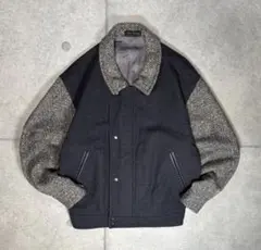 ALMOSTBLACK 17AW ワッペン付ボンバージャケット ウールジャケット 