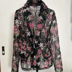 メッシュのテーラードジャケット。 可愛い色柄。 春夏用