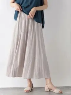 グローバルワーク　さらさらリラックスフレアワイドパンツ　アイボリー　タグ付き新品