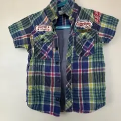 JUNK STORE 半袖チェックシャツ 120