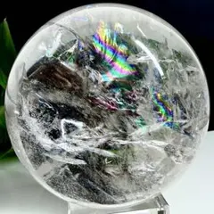 極光の虹✨天然 アイリスクォーツ 60mm大玉 スフィア 虹入り 水晶 795