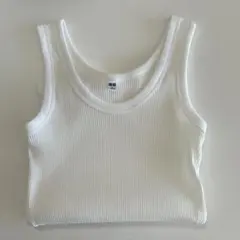 極美品UNIQLOリブタンクトップL