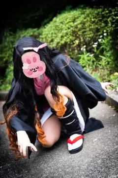 【鬼滅の刃】竈門禰豆子 コスプレ衣装一式