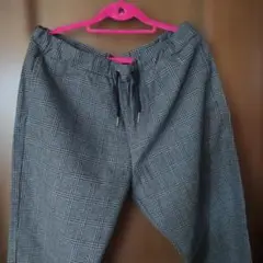 チェック柄 イージーパンツ