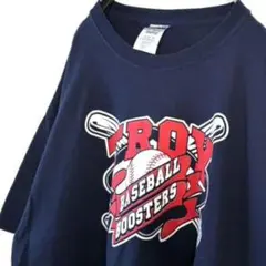 ジャージーズ トロイベースボール ブースターズ Tシャツ XL ネイビー 古着