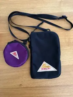KELTY スマホショルダーバッグ ブラック パープルのサムネイル