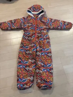 BLUE MART スキーウェア　つなぎ　スノーウェア　120 カラフル　総柄