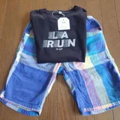 F.O.Kids短パン+黒Tシャツ　　120㎝