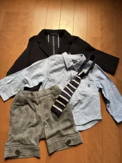 80cm ベビー用　スーツ　4点セット　お披露目