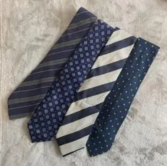 GIVENCHY他イタリア製シルク 100%ネクタイ4本セットビジネスフォーマル
