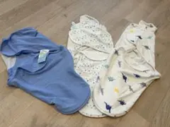 aden+anais スワドルラップ（青・恐竜柄）