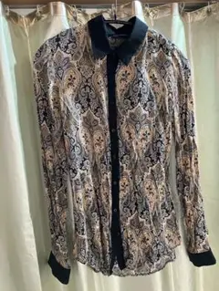 ザラ　ペイズリー柄シャツ