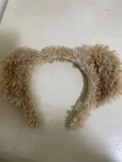 ベージュ耳付きカチューシャ　ディズニー　ダッフィ