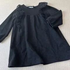 ZARA ブラック フリル ワンピース 110cm