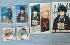 僕のヒーローアカデミア 爆豪　緑谷　ポストカード アウターver. 缶バッジ