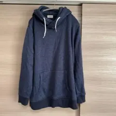 ネイビー　フード付きパーカー