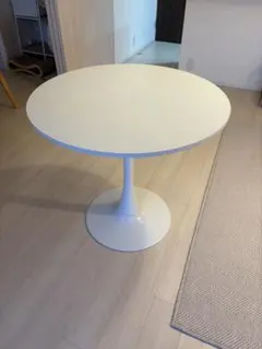 ホワイト円形ダイニングテーブル 80cm