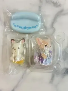 シルバニアファミリー ミルキーウェイ　フェネック　ショコラうさぎ　2点セット