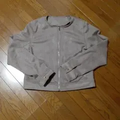 激安‼️ノーカラージャケットMサイズ　スエード調　ショート丈　Mサイズ