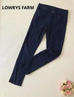 LOWRYS FARM ローリーズファーム　ストライプ パンツ　M ストレッチ
