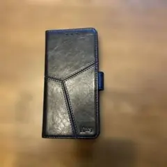 手帳型 iPhone11 ケース 黒 合成皮革