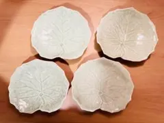 値下げ‼️陶楽窯 桑原リエ作 白地緑釉葉脈皿 - メルカリ