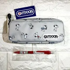 ★PEANUTS スヌーピー ボールペン SNOOPY&筆箱 OUTDOOR