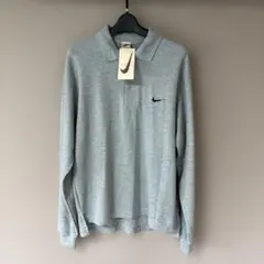 NIKE 長袖ポロシャツ グレー　M タグ付き　未使用品のサムネイル
