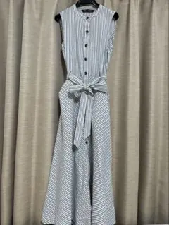 ZARA レディース ストライプ ロングシャツワンピース Mサイズ