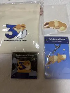 ポケモンスリープ　イーブイ　ポーチ　ピンバッジ　巾着　ステッカー ポケモンスリープ イーブイ ポーチ ピンバッジ 巾着 ステッカー - メルカリ