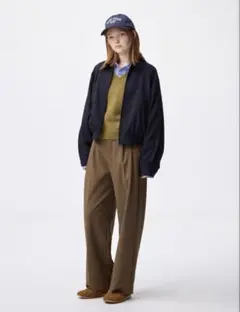 GU/タックワイドパンツ(丈標準70.0～74.0cm)