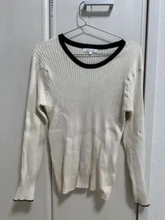 GLOBAL WORK Lサイズ リブ編みニット