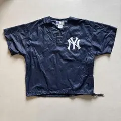 90sニューヨークヤンキースRUSSELL ATHLETICナイロンプルオーバー