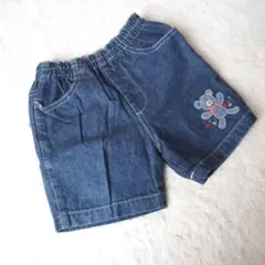 【美品】 MIKI HOUSE ミキハウス デニム ショートパンツ 90