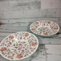 MINTON　ハンドホ―ル20.5cm　ス―プ皿未使用に近い　極美品2枚のサムネイル
