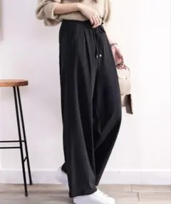 classicalelf 綿100% カットカラーイージーパンツ