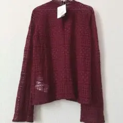 【Nano Universe】総レース 長袖プルオーバー 定価8600円