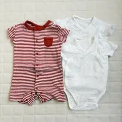UNIQLO 60 ロンパース&メッシュ肌着2点 セット