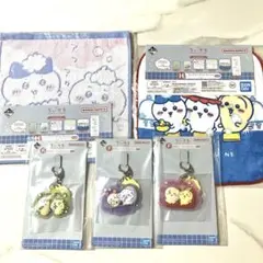 ちいかわ、ハンカチ、ラバーチャーム5点セット