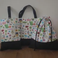 【SALE】ハンドメイド★入園入学グッズ★3点セット★レッスンバッグ,体操服袋★