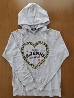 パーカー　シスタージェニィ　グレー　160cm　プルオーバー　ハート レオパード