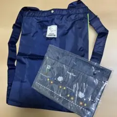 新品、未使用　ファミリア　クリアケース　青　べべの2ウェイバッグ　ネイビー