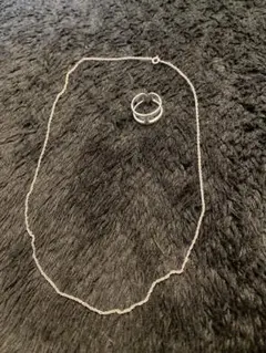 シルバー925 ネックレス、リングセット