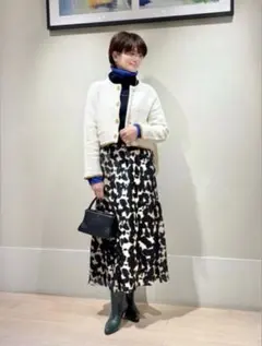 TOMORROWLAND プリント ロングスカート